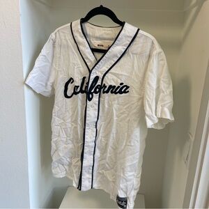 Hollister California White Baseball Shirt